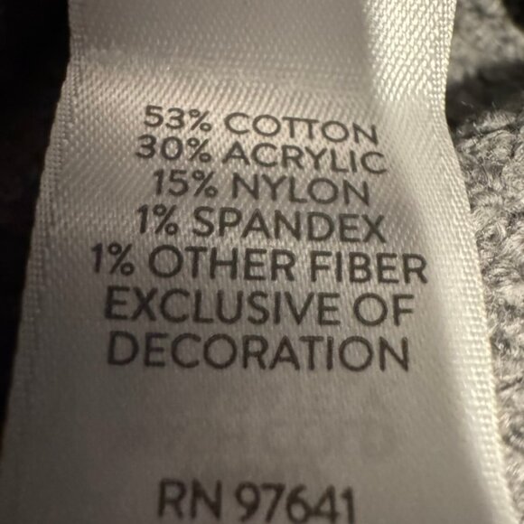 J Jill Hooded Cardigan Sweater – Fair Isle Knit – Gray – Women’s Size M – Like N - Picture 9 of 9